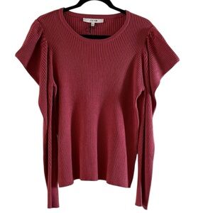 Joe's Jeans Coral Ribbed Knit Top Slate Rose